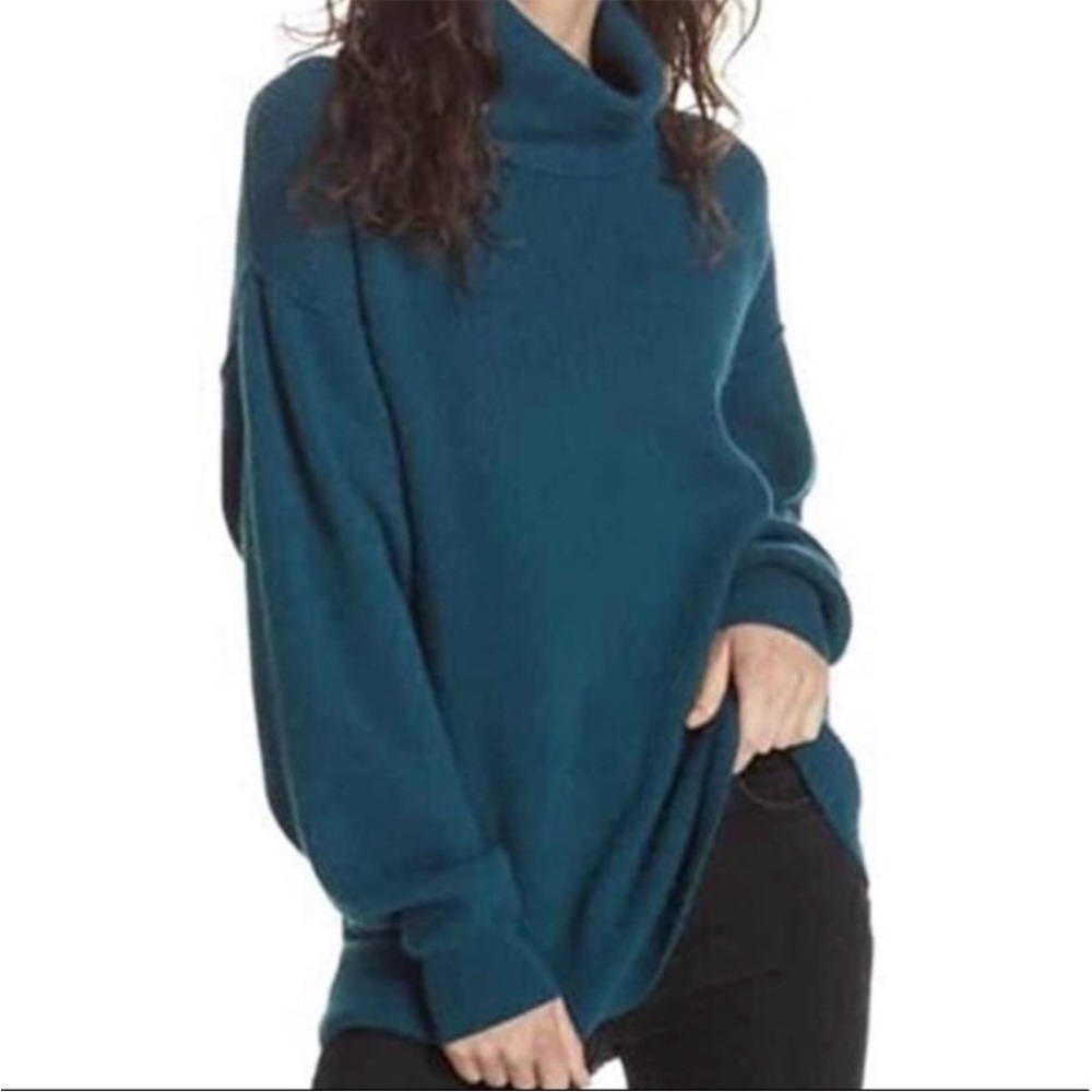 Free People Kitty Thermal Mock Neck Tunic Top